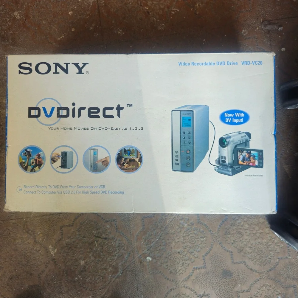 Sony DVDirect‎ VRD-VC20 Video Recordable DVD Drive Silver Camcorder VCR Transfer
